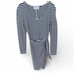 Rampage Monochrome Striped Dress